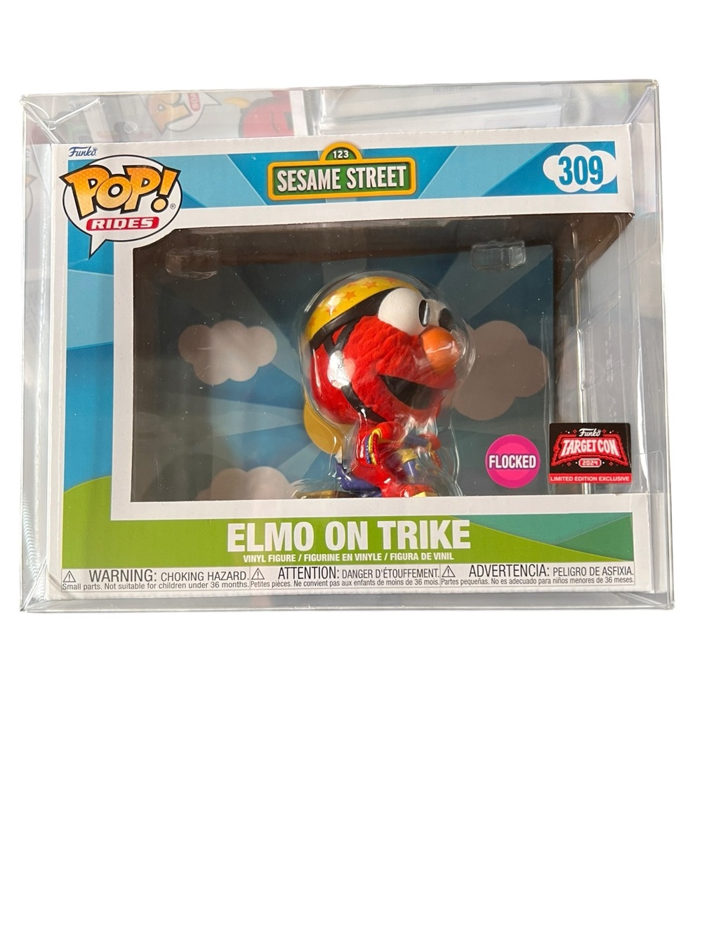 Funko! Elmo on Trike #309 Flocked TargetCon 2024 Target Exclusive w/ Protector